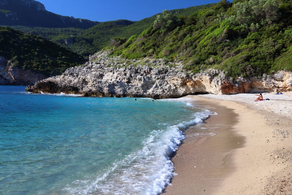 Rovinia beach Corfu