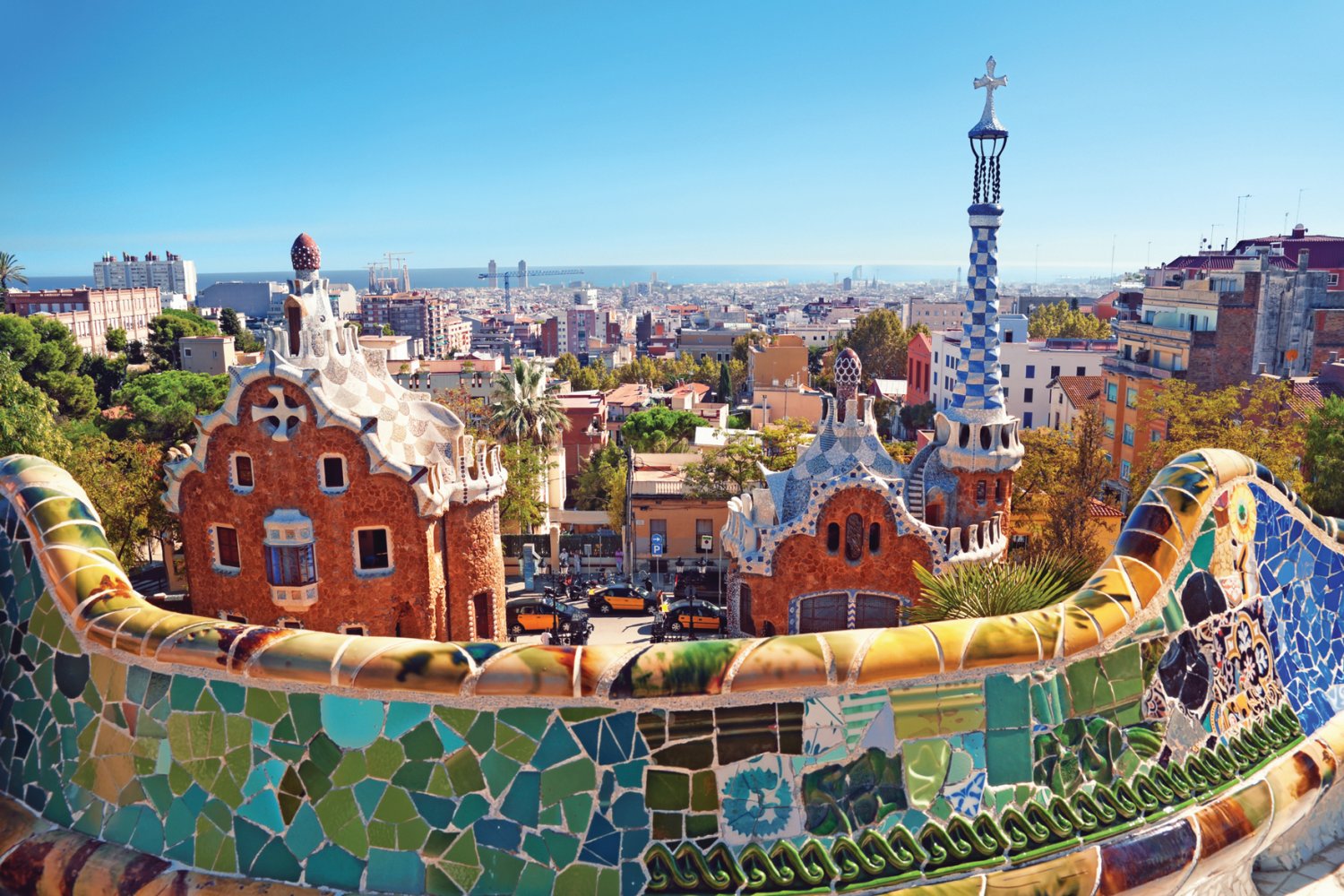 Historical sites in Spain, Park Guell, Gaudi, Barcelona